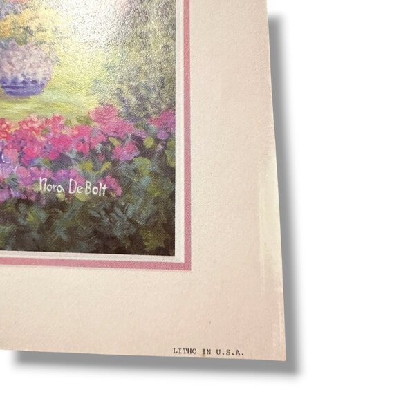 "The Open Gate" By Nora DeBolt Framed Lithograph 1992 Arthur A. Kaplan Co. Gold - Picture 4 of 10